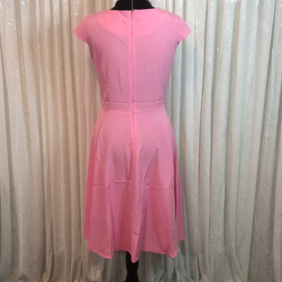 Sweetheart Neck Surplice A Line Dress - Picture 5 of 8